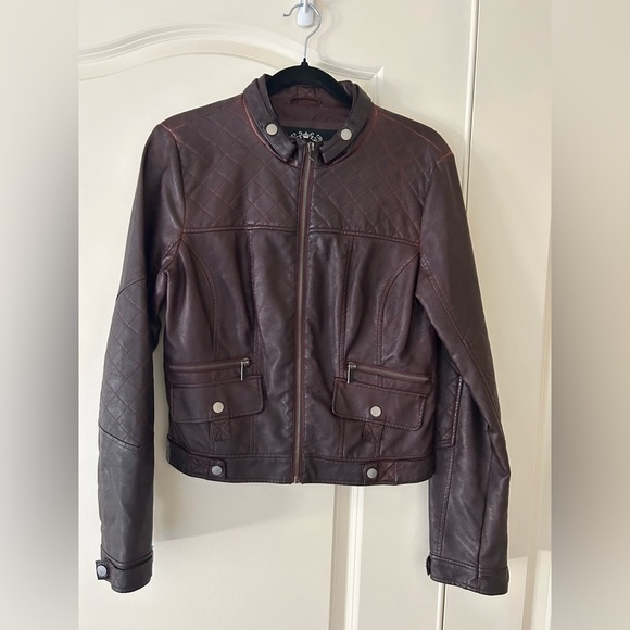 Women’s Faux Leather Jacket - Picture 3 of 10
